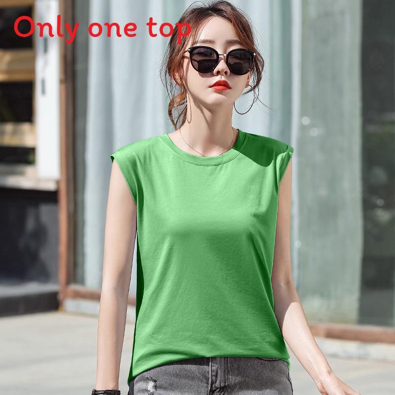 Cotton Sleeveless T Shirt For Women Summer Casual Fit For Office Use