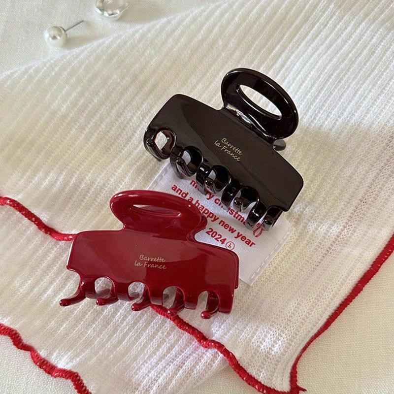 Vintage Acetate Hair Claw Medium Size Rectangle Dragon Shark Clip Hair Clamps Grab Women Hair Accessories Hair Clips