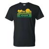 Iowa Groovy Sunset - Landscape Vacation Home State T Shirt - Black