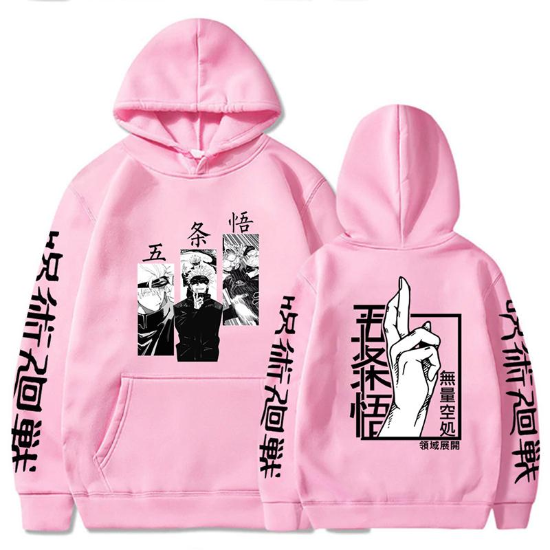 Jujutsu Kaisen Anime Hoodie Gojo Satoru Graphic Hoodies Vintage Oversized Hooded Hip Hop Long Sleeves Cotton Men Women Clothes