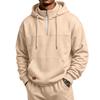 Men's Casual -Lined Long Sleeve Hooded Zip-Up Sweatshirt with Multiple Pockets