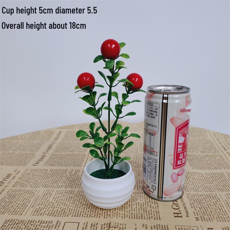 Small Silk Carnation Decorative Flower In Pot for Living Room, Coffee Table, or Dining Table Arrangement