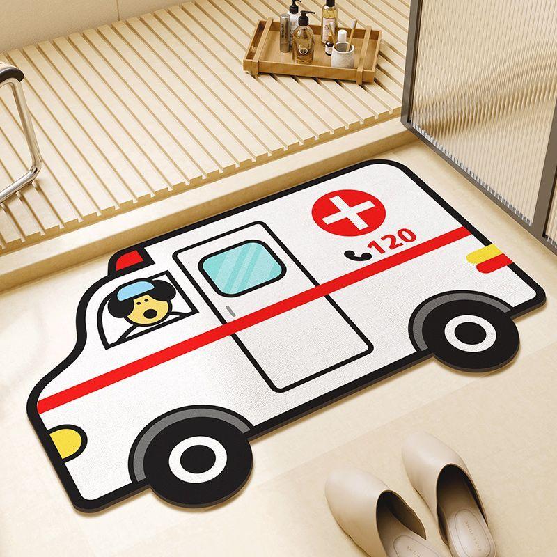 

Ванная комната Инопланетный Креативный Тележка Диатомовая грязь Напольный коврик Противообрастающий, Противоскользящий, Впитывающий воду, Быстросохнущий Коврик для ног 40X60cm 15.7X23.6in