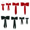 40cm Christmas Velvet Bow Tree Hanging Ornament Long Ribbon Window Display Pendant New Year Christmas Tree Fireplace Doors Decor