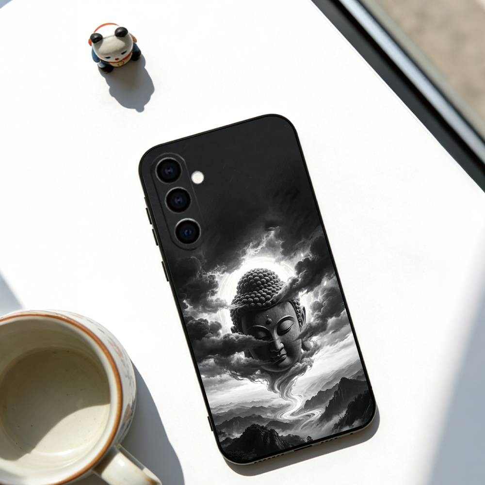 Buddha statue Phone Case For Samsung Galaxy A73,A72,A71,A70,A53,A52,A51,Soft Black Cover