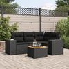 VidaXL Garden Lounge Set with Cushions 5 Pcs, Patio Sofas, Furniture Set, Outdoor Terrace Furniture, Black 3225425