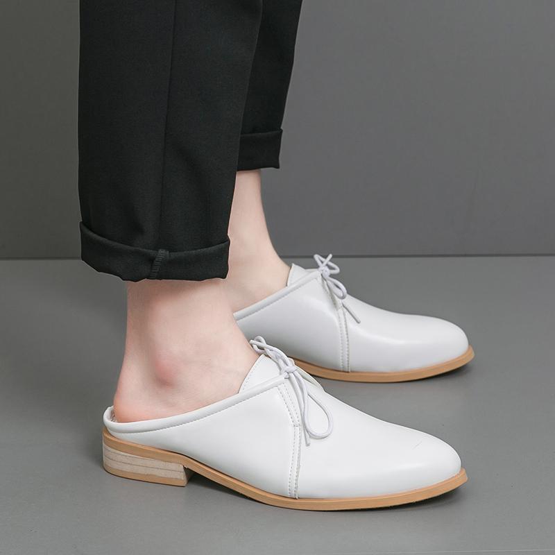 Modne Nowości Męskie Sznurowane Półkapcie Buty do Jazdy Męskie Casualowe Mule Mokasyny Oddychające Loafersy Zapatos Hombre