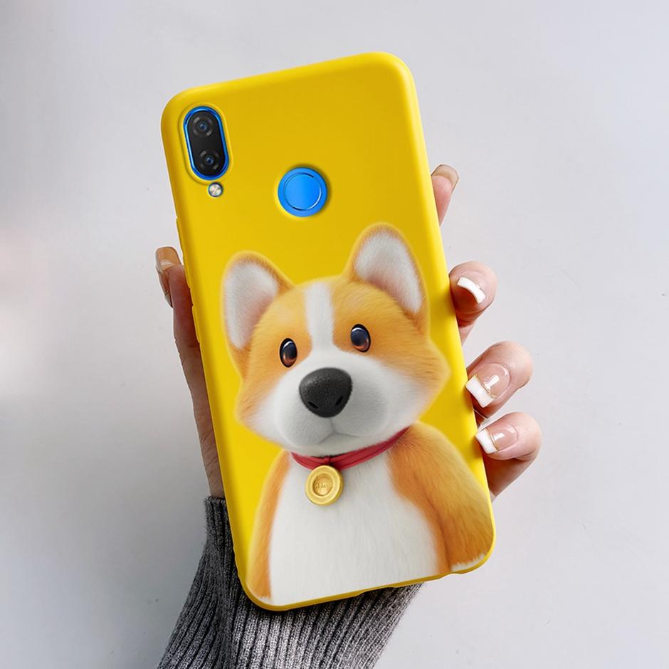 Cute Rabbit Photograph Phone Case For Honor 10 Lite Liquid Silicone Cover Shell For Huawei P smart 2019 Graffiti Bumper