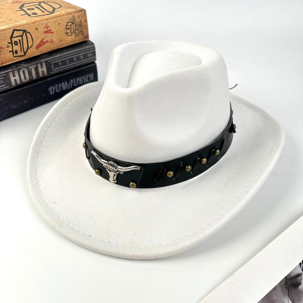 Cowboy Hat Western Cowboy Top Hat Tibetan Jazz Hat Travel Shade Big Brim Rolled Brim Hat