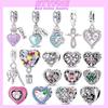 Pendants Woman Pink Heart Air Balloon Wishing Bottle Original Copper Charm Bead Fit Bracelet Women Jewelry Gift Diy