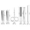 Focstar Premium 6pcs Stainless Steel Manicure & Pedicure Nail Clippers Set Travel Case Beauty Tool Kit (M107)