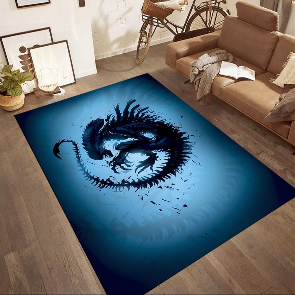 Alien In Ornate Frame Floor Mats for Living Room, Bedroom and Room Decoration Are Suitable for Gifts.
