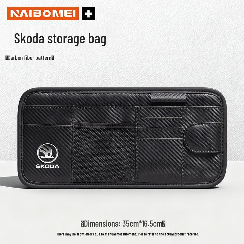 Skoda Car Glasses Clip Sun Visor Storage for Octavia, Superb, Kodiaq, Kamiq, Karoq.