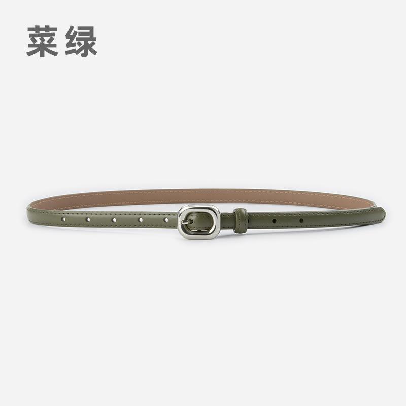 Four Seasons Available New Leather Women'S Thin Belt Leather Versatile Fashion Women'S Simple Jeans Women'S Belt