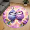 1PC Birds Flowers Fantasy Round Chair Mat Area Rug - Non-Slip, Floor Mat for Office, Bedroom, Home Decor Christmas Gift C0528038