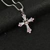 Personality Punk Multiple Crosses Pendant Necklace for Men Women Stainless Steel Fashion Hip-hop Street Party Daily Wear Jewelry