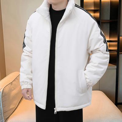 Thickened Cotton Coat Men's Jacket Top Lamb Velvet Windproof Outdoor Sports and Casual Korean Version