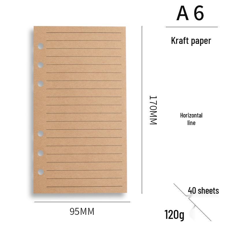 A6 Loose-Leaf Multi-Functional Planner: Daily/Weekly Plan & Accounting Inserts - Removable Inner Pages Replacement