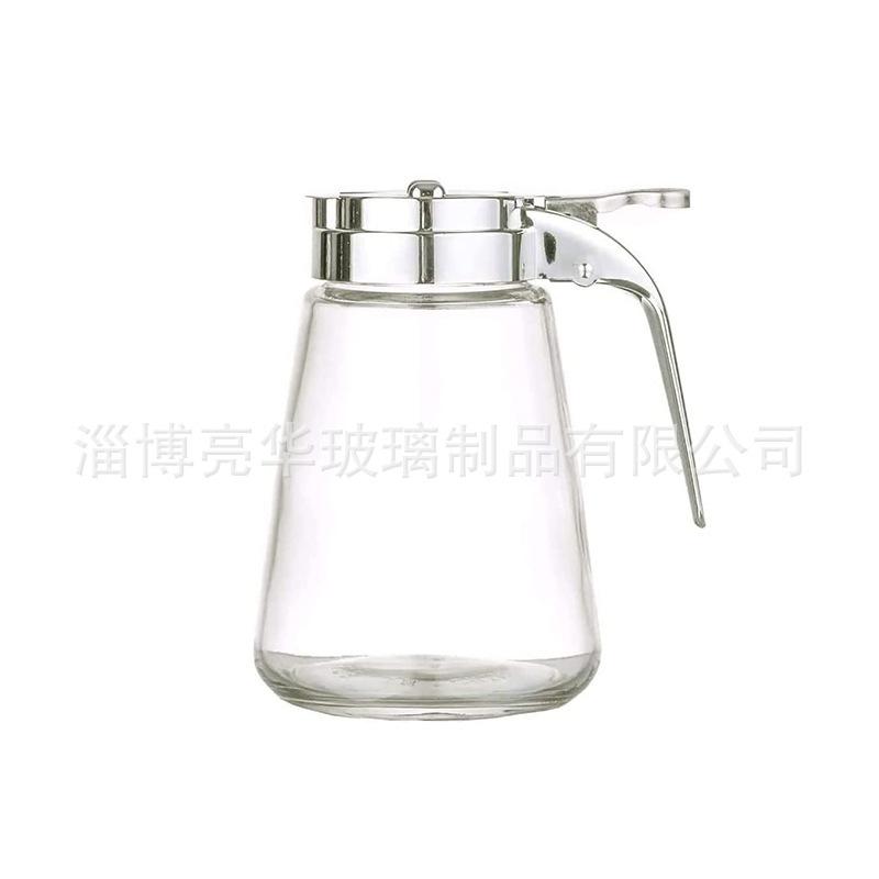Glass oil pot household leak-proof sealed kitchen seasoning bottle automatic opening and closing oil pot kitchen seasoning bottle soy sauce bottle 300ml