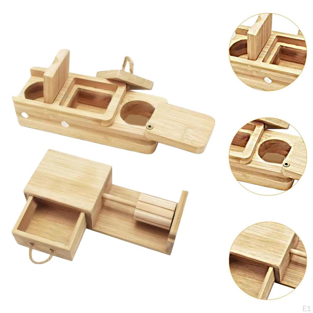 Wooden Hamster Foraging Toy Guinea Pig Multifunctional Sturdy Interactive Snuffle Game for Bunny