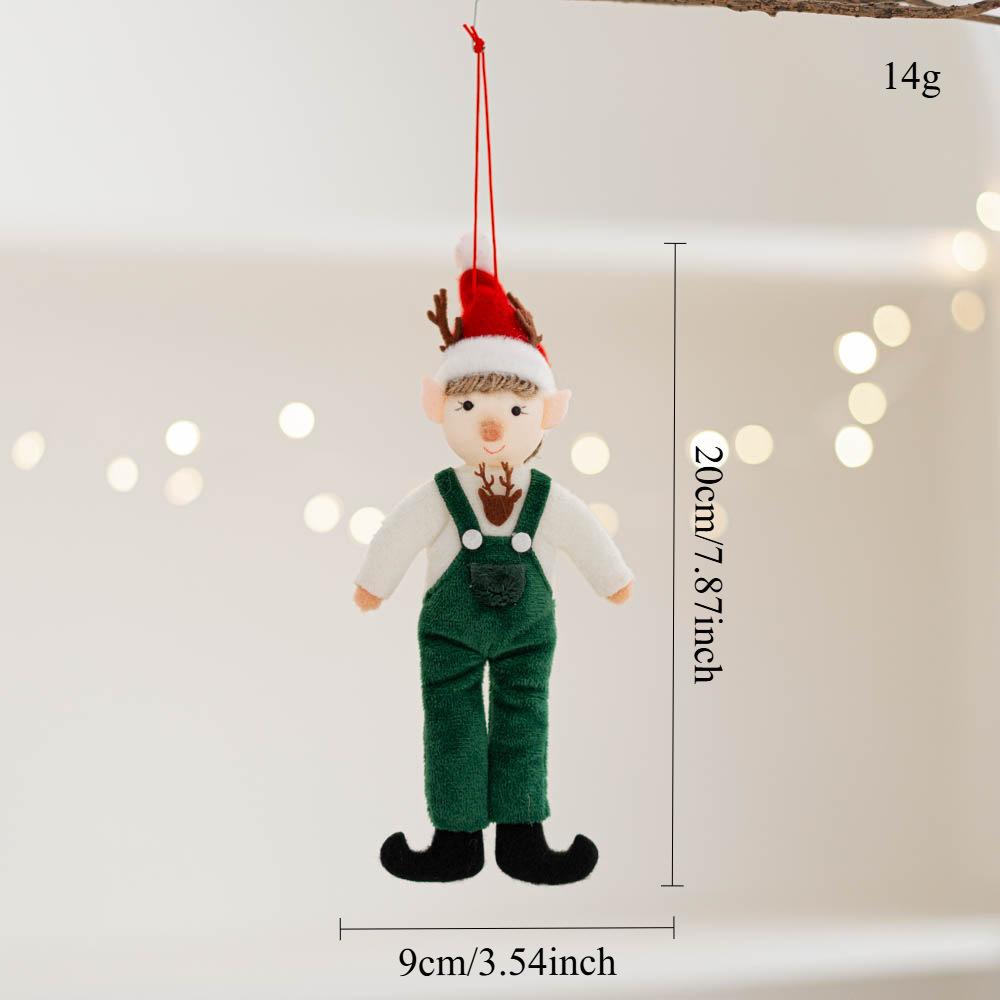 1 Pc Christmas Angel Elf Doll Christmas Tree Ornament Plush Elf for Boys and Girls, for Holiday Parties