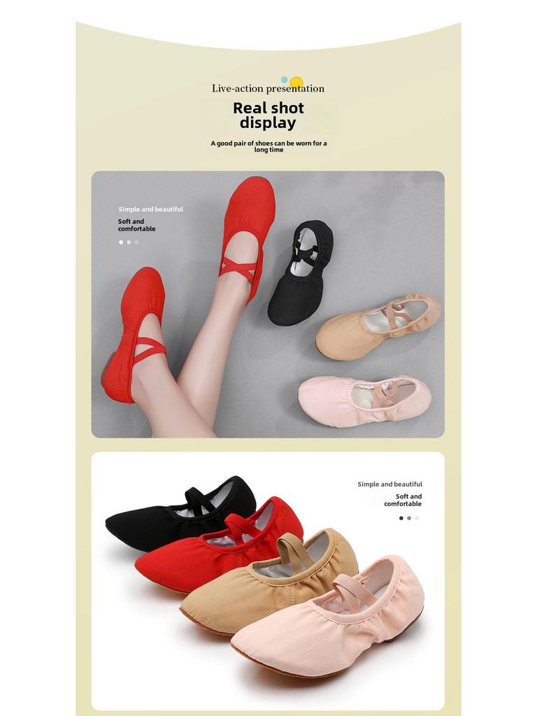 Women's Heeled Dance Shoes - Adult Ballet - Soft Leather Sole - Indoor/Outdoor - Lace-Free - Teacher Approved