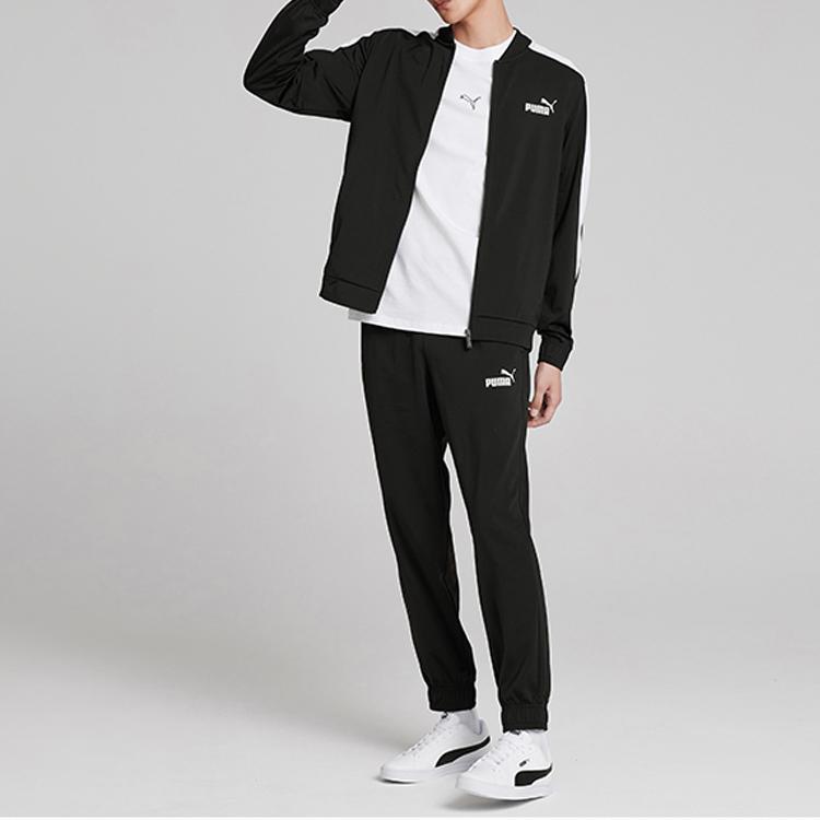 Puma Baseballová bunda a kalhoty Color Block Set Pánské aktivní oblečení Černá 847726-01