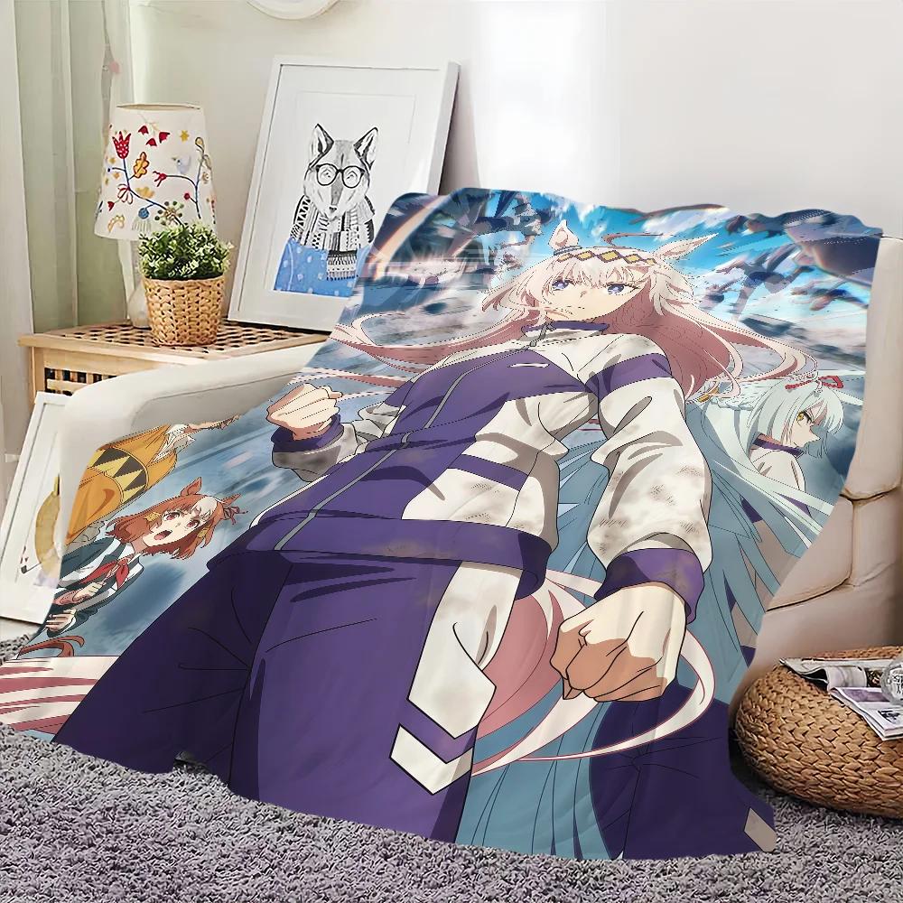 Anime Uma M-Musume Cinderella GrayS Decke Weich Bequem Nickerchen Plüsch Geeignet Für Wohnzimmer Büro Schlafzimmer Zuhause Kinder Geschenk