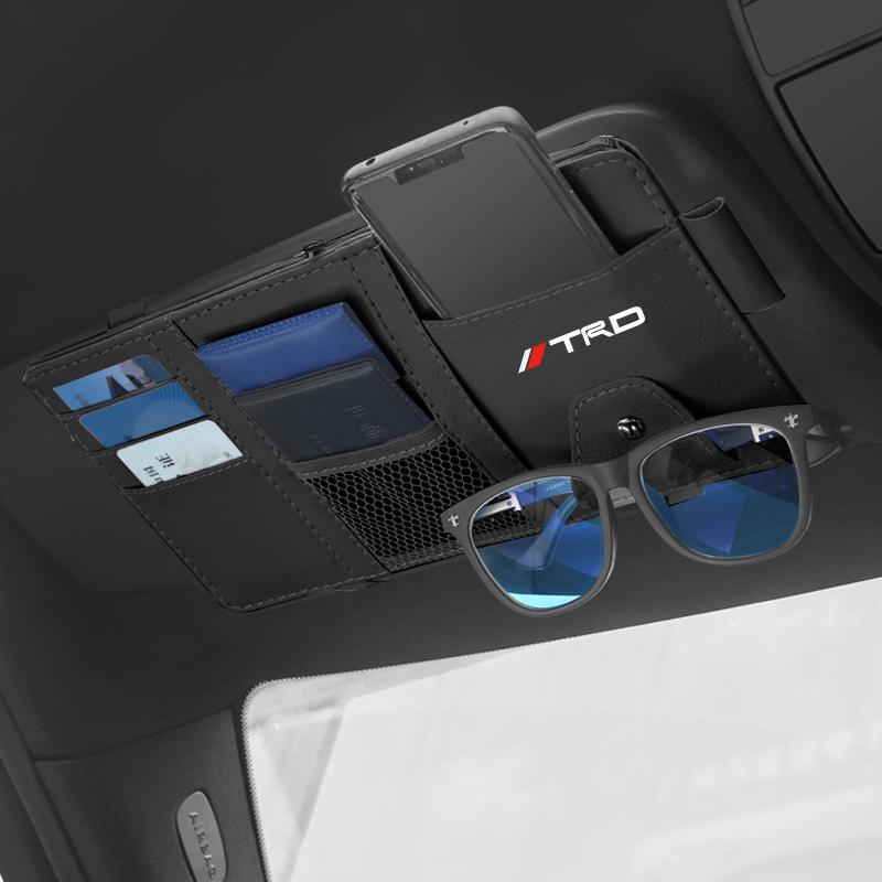 Car Sun Visor Point Type Multi-function Storage Bag Car Accessories for Toyota TRD GR Chr Corolla Camry Rav4 Yaris Hilux Prius Fortuner