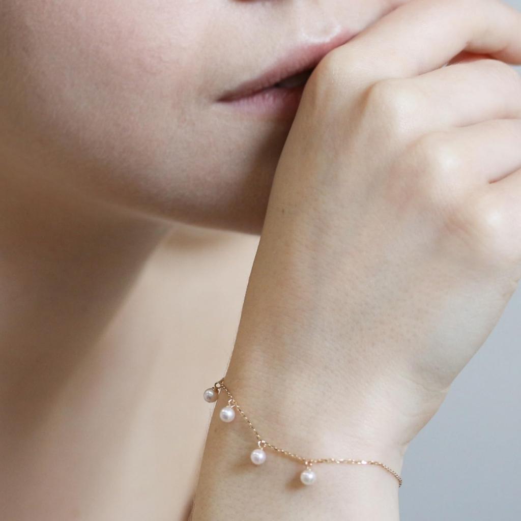 [cui-cui] Pearl K10YG Bracelet for Women