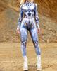Halloween Adults 3d Printed Bodysuit With Spandex Blend For Cosplay And Street Style