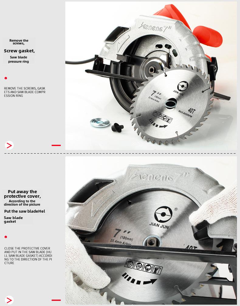 7-9 Inch Portable Electric Circular Saw for Woodworking & Home Decoration - Multi-Function Inverted Table Saw