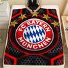 1 Stück FC Bayern München Druck Flanelldecke, Hohe Qualität, Bequem für alle Jahreszeiten, Heimdekoration, Wärme und Komfort, Perfekt für Weihnachtsgeschenke