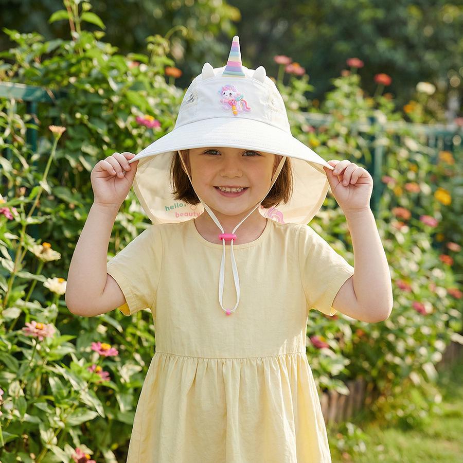 2026 My Little Pony Unicorn Kids' Wide-Brim Sun Hat - Summer Sun Protection for Girls