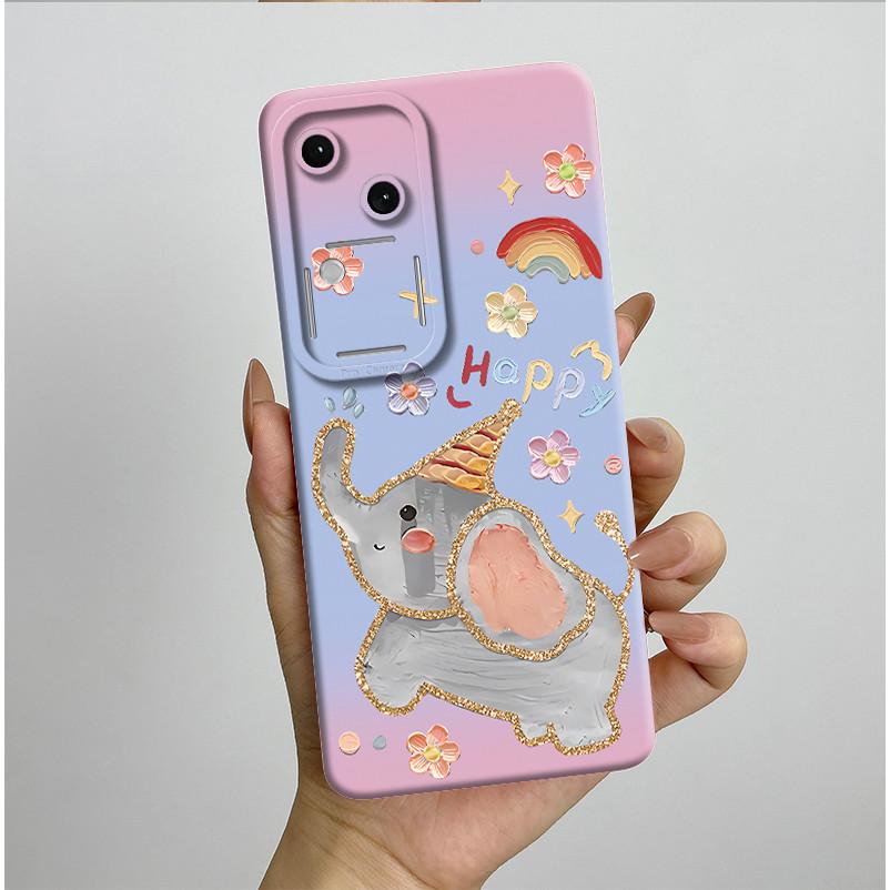For Vivo V30 V2318 Casing Liquid Soft Silicone Aesthetic Luxury Cover Full Protective Shell For Vivo V 30 V30 Pro 5G Phone Case
