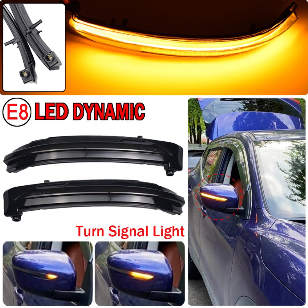 LED Side Mirror Dynamic Turn Signal Sequential Light For Nissan X-Trail T32 Rogue Qashqai J11 Murano Z52 Juke Navara