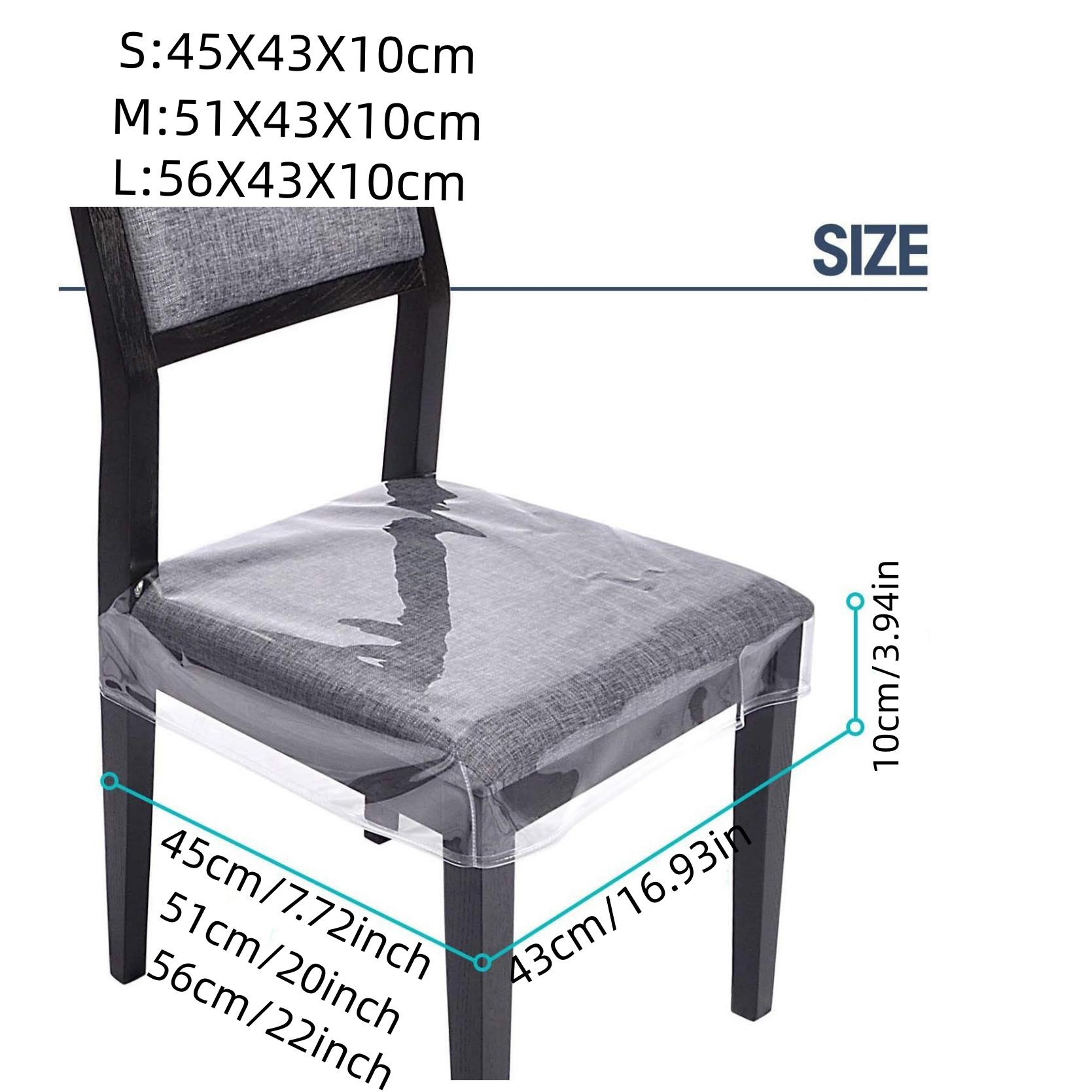 

1pc Transparent Chair Covers PVC Chair Protectors Houseables Dinning Chair Covers No Dust Stain Resistant Waterproof Seat Cover S прозрачный