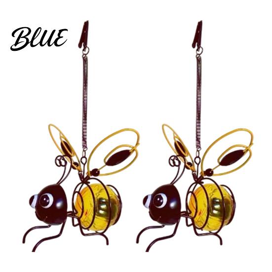 Metal Outdoor Yard Hanging Decor Waterproof IP65 Solar Lamps Beetle Butterfly Flamingo Garden Light  Powered Bee Ornaments for Porch LED Animal Lamp
