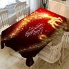 Waterproof Christmas Tablecloth Digital Print Kitchen Dining Table Decor Washable Holiday Home Decor