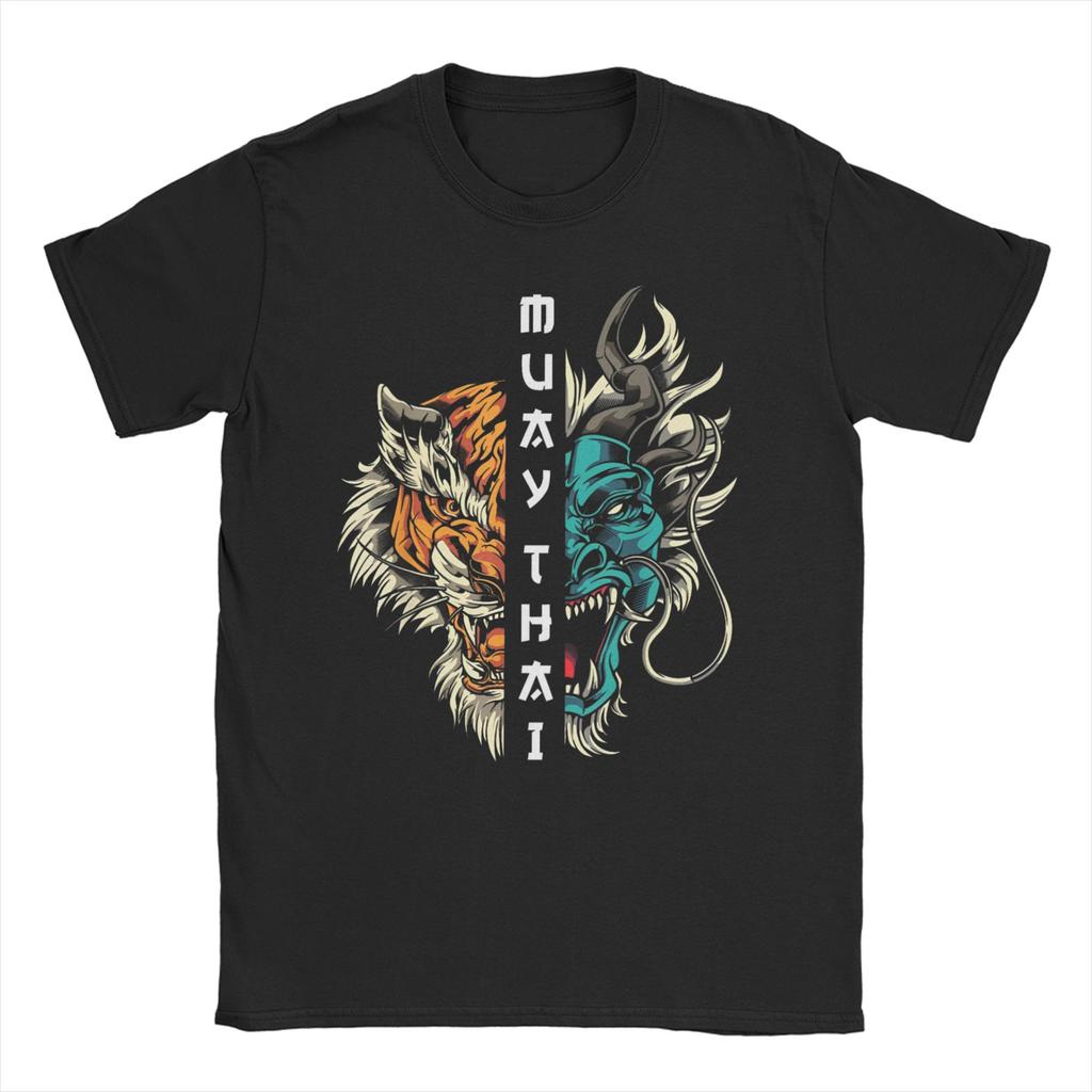 Men Women Thai Art Tigers Muay Thai T Shirts Cotton Clothes Funny Short Sleeve Round Collar Tees Unique TShirt