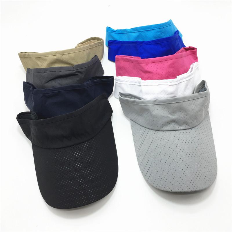 Verstellbare, atmungsaktive Sonnenhüte für den Sommer für Männer und Frauen, UV-Visierschutz, Oberteil leer, Golf, Laufen, Tennis, Sonnenschirm, Sport, Baseball