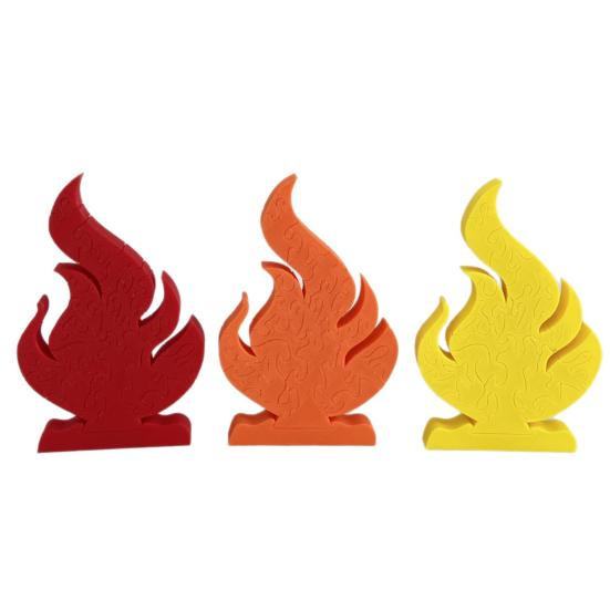 1 Set Flame Puzzle Red Flame Jigsaw Puzzle Educational Toy Desktop Decoration Ornament Puzzle Enthusiasts Gift