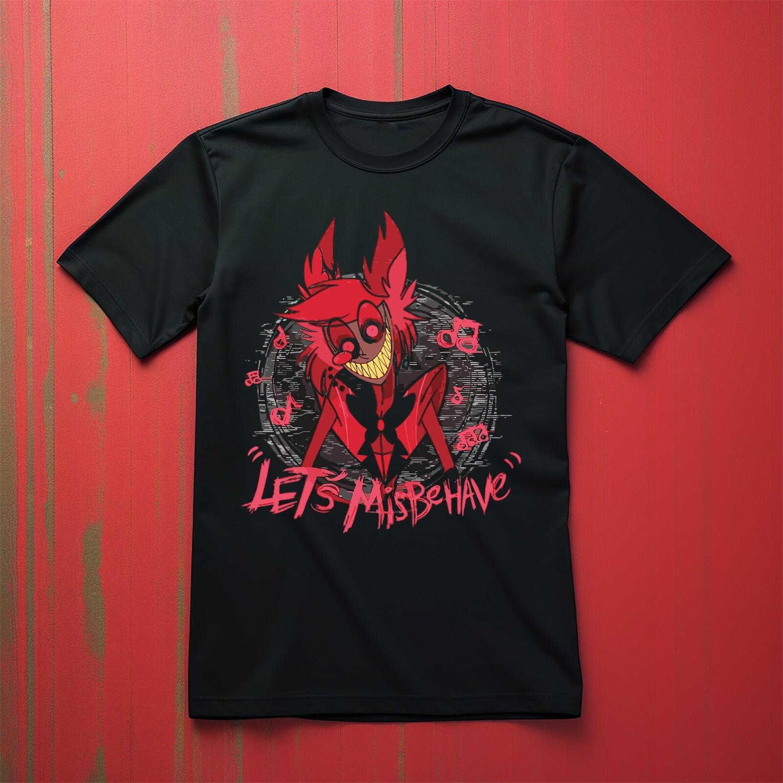 

Let s Misbehave alastor shirt adults anime tv show T-Shirt Mens Womens Tees Top Animated Musical Top L