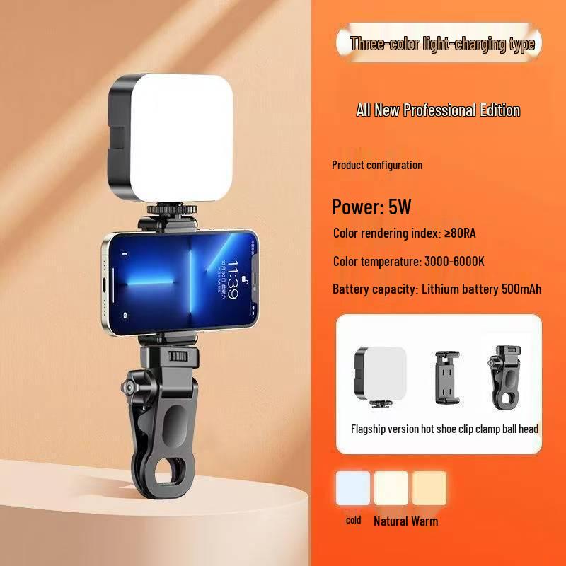 Portable RGB LED Fill Light for Mobile Photography & Live Streaming
