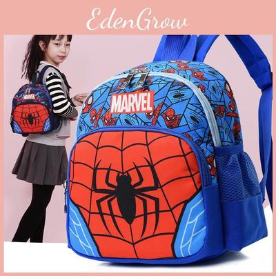 Adorable Spider-man Cartoon Backpack For Boys And Girls Stylish Nylon Preschool Bag