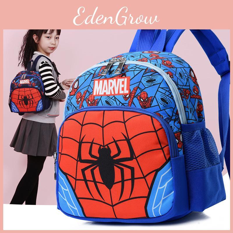 Adorable Spider-man Cartoon Backpack For Boys And Girls Stylish Nylon Preschool Bag