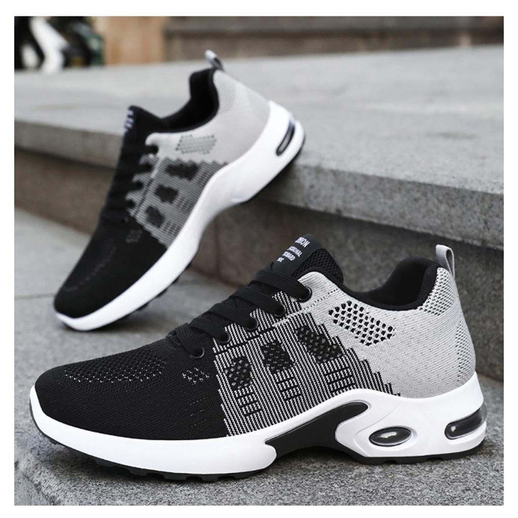 Men's Sports Shoes, Fly Woven Shoes, Lace Up Lightweight Running Shoes