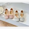 Kinder Frühling und Herbst Neue Strass Prinzessin Schuhe Kleine Lederschuhe Eckige Schuhe Weiche Sohlen Rutschfeste Einzelne Schuhe