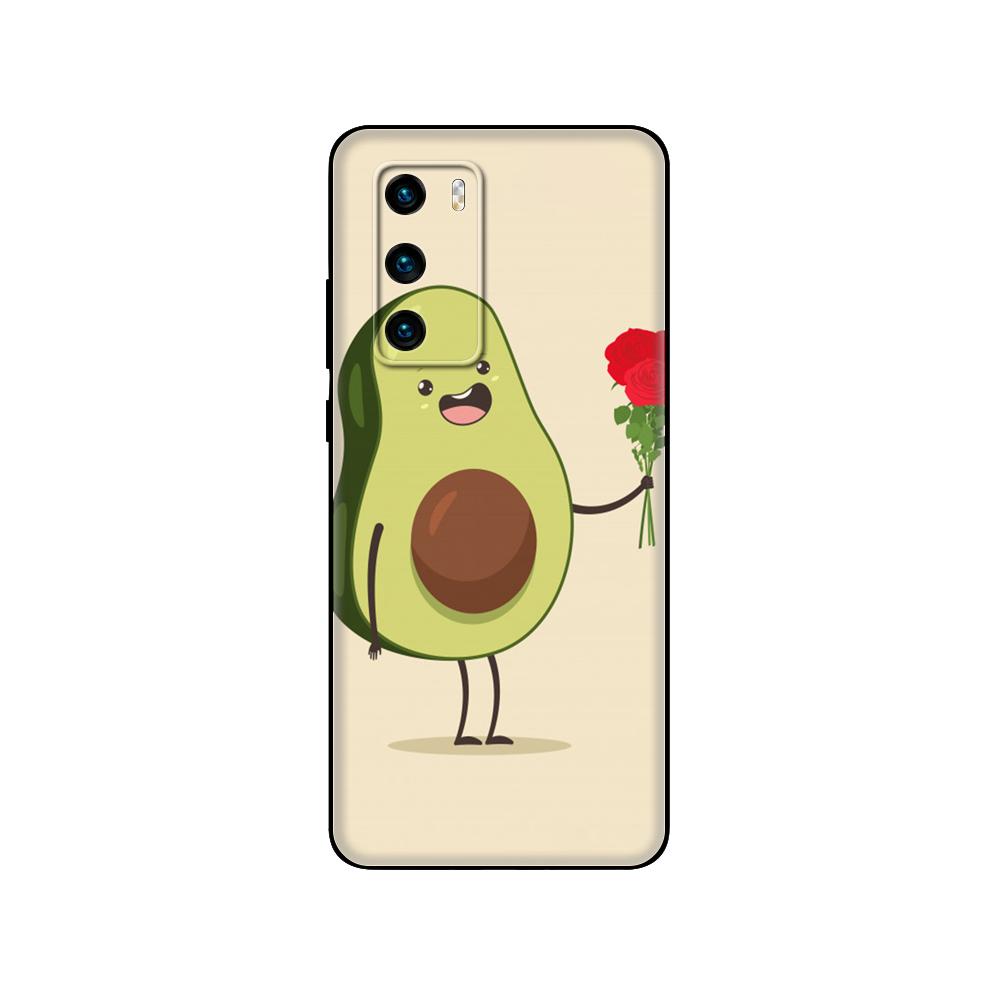 Black Tpu Case For Huawei P30 Lite P30 Pro P40 Case For Huawei P40 LITE E P Smart 2020 Case Cover Green Avocado
