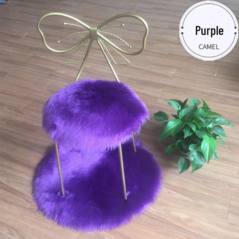 Plush Faux Sheepskin Butterfly Chair & Bar Stool Cushion with Long Hair